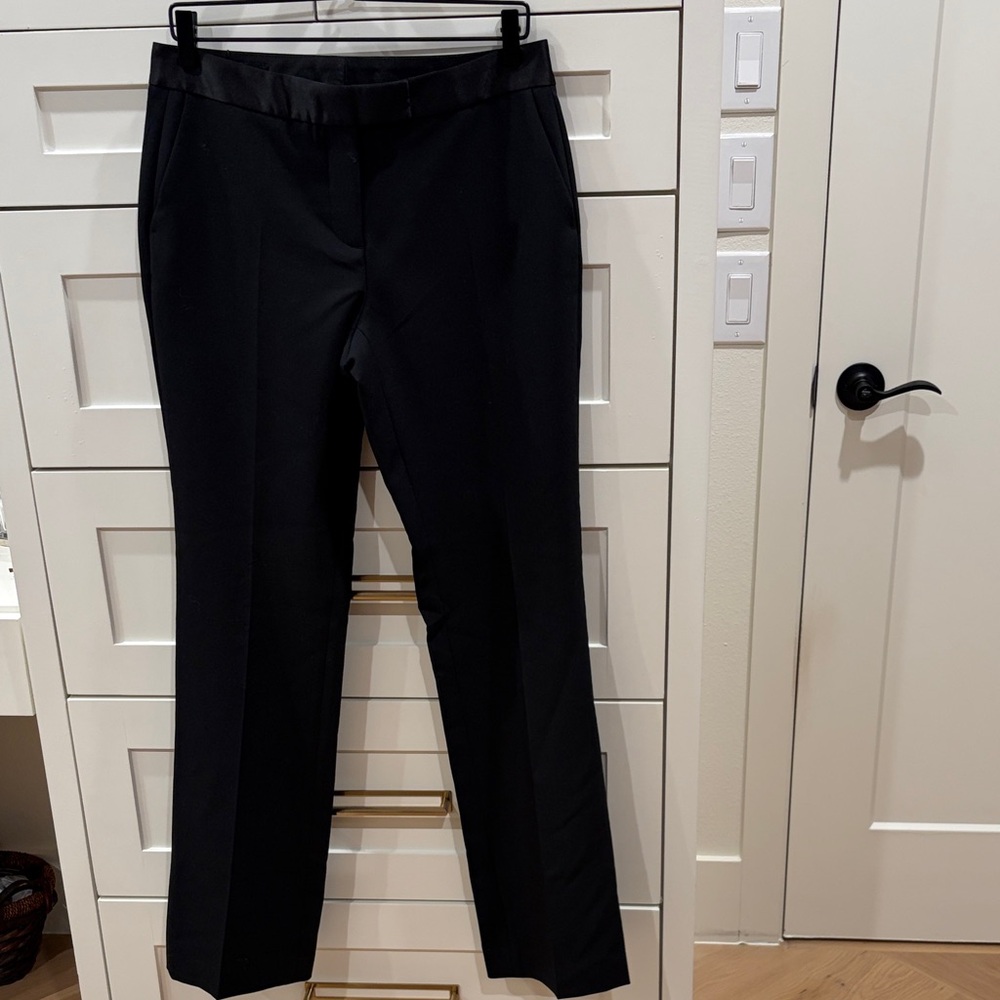 Zara Black Straight Tailored Trousers